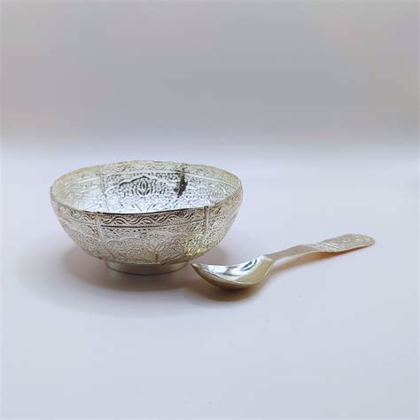 chandi bowl and spoon